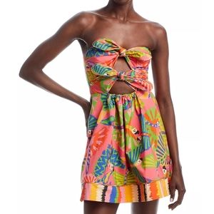 Farm Rio Graphic Macaws mini dress Medium